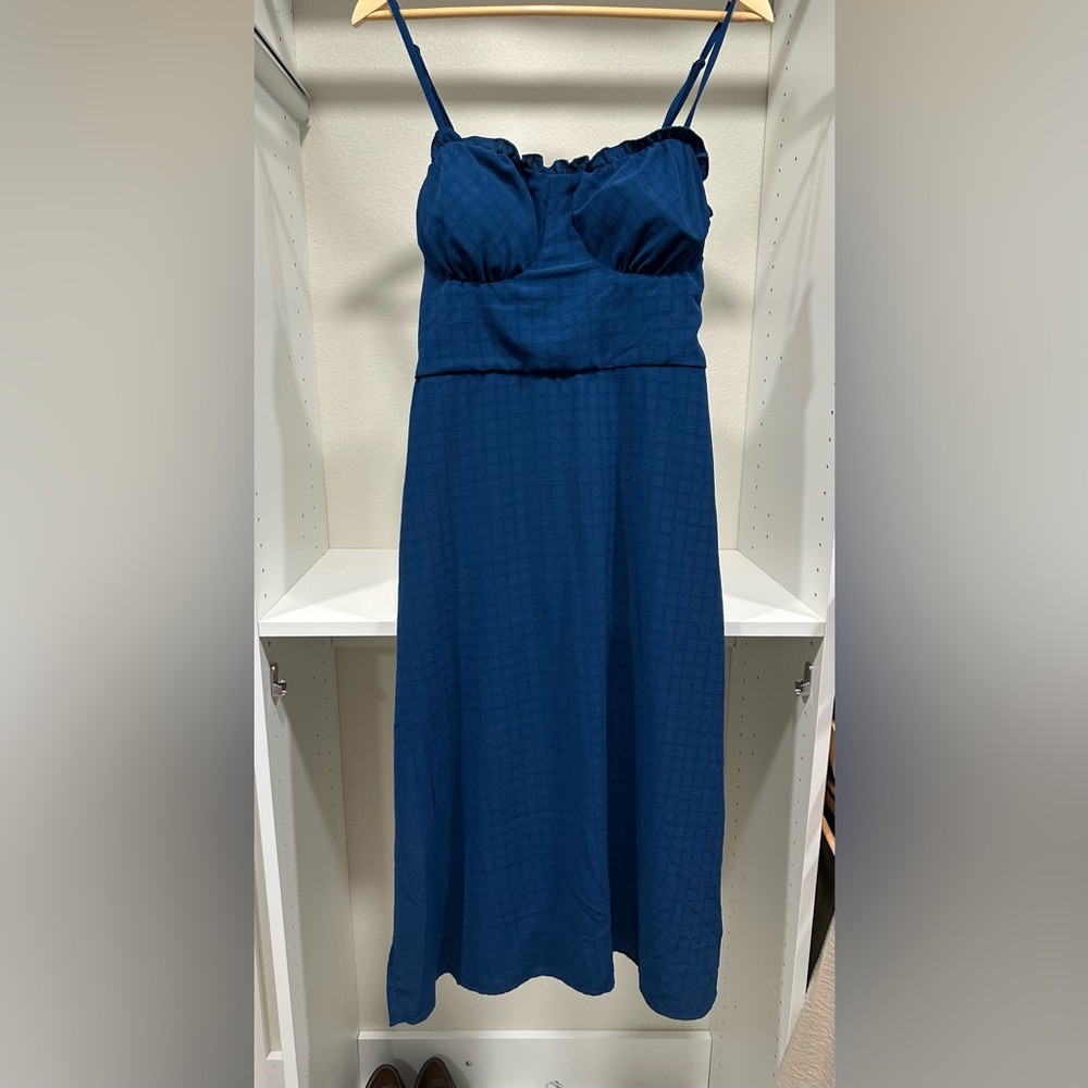 Lily Rose Navy Textured Sun Dress